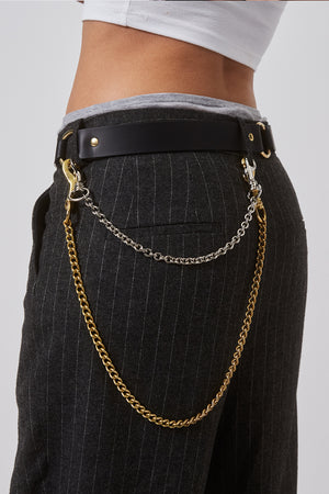 Brass Loop Leather Belt