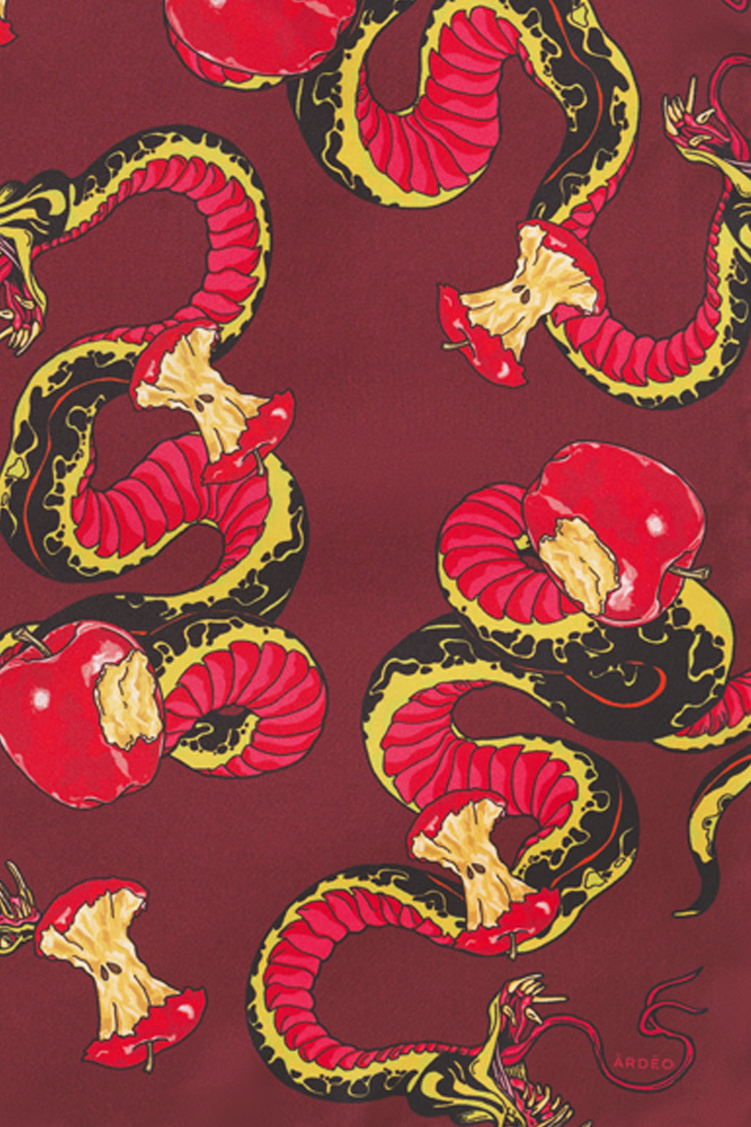 Orchard Snake Scarf - Crimson